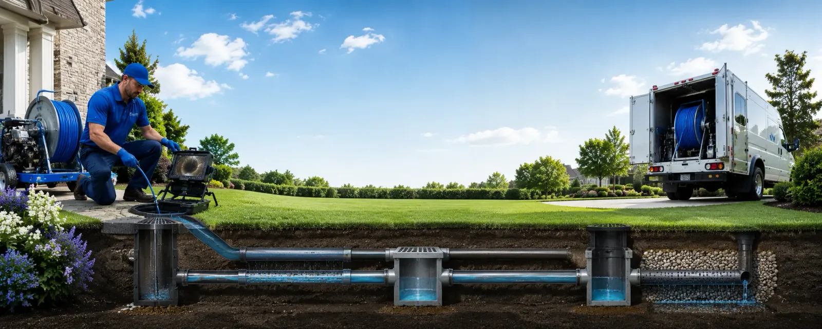 Outdoor drain cleaning information for Glen Flora, TX